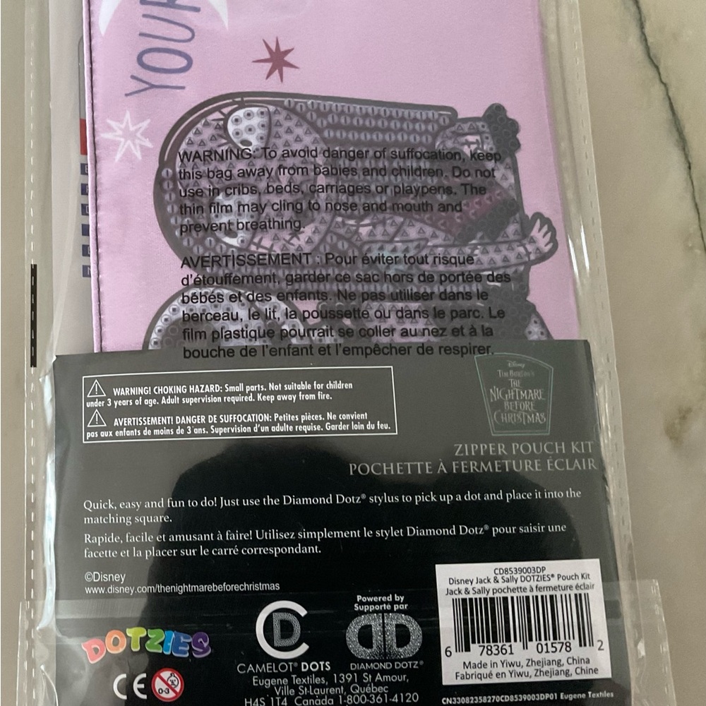 The Nightmare Before Christmas Dots Zipper Pouch Kit NWT - Picture 4 of 4